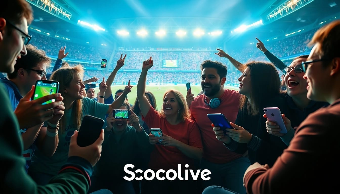 Socolive streaming football matches live on various devices, capturing excitement and community engagement.