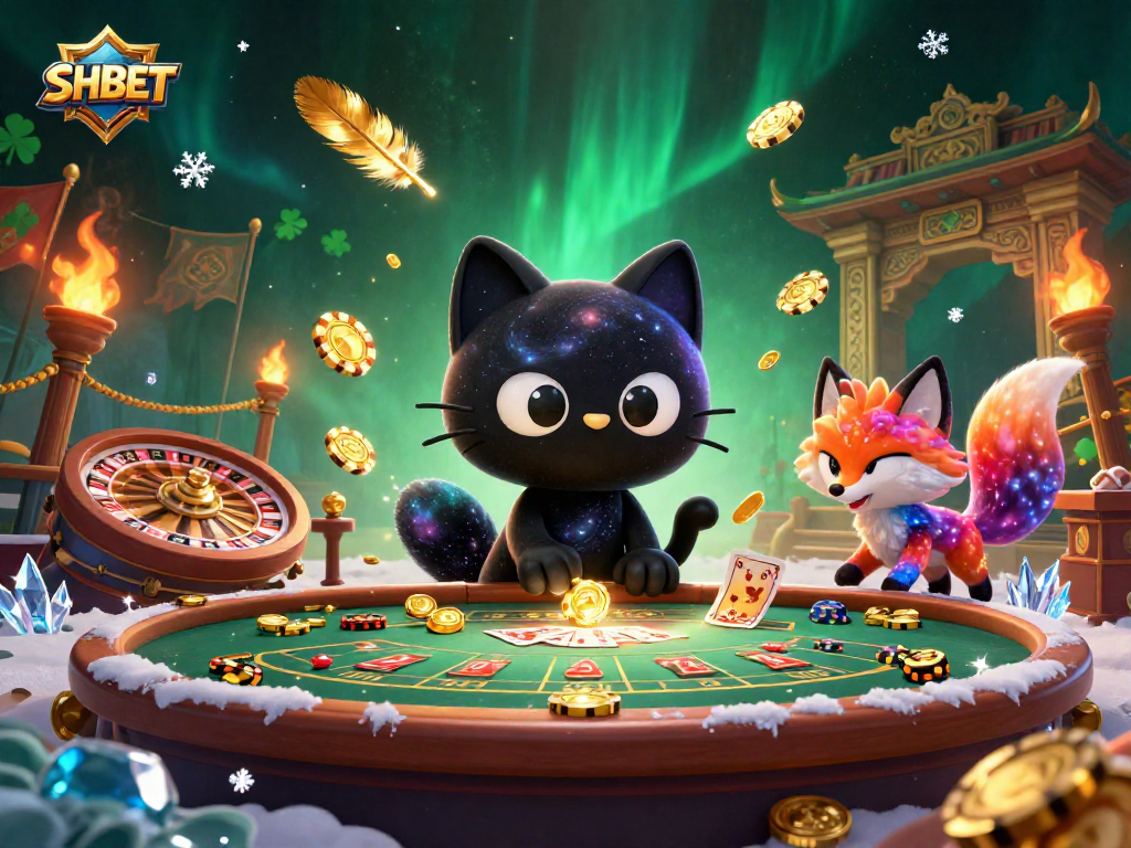 Spin the reels at SHBET with luck and vibrant casino action in a cosmic setting.