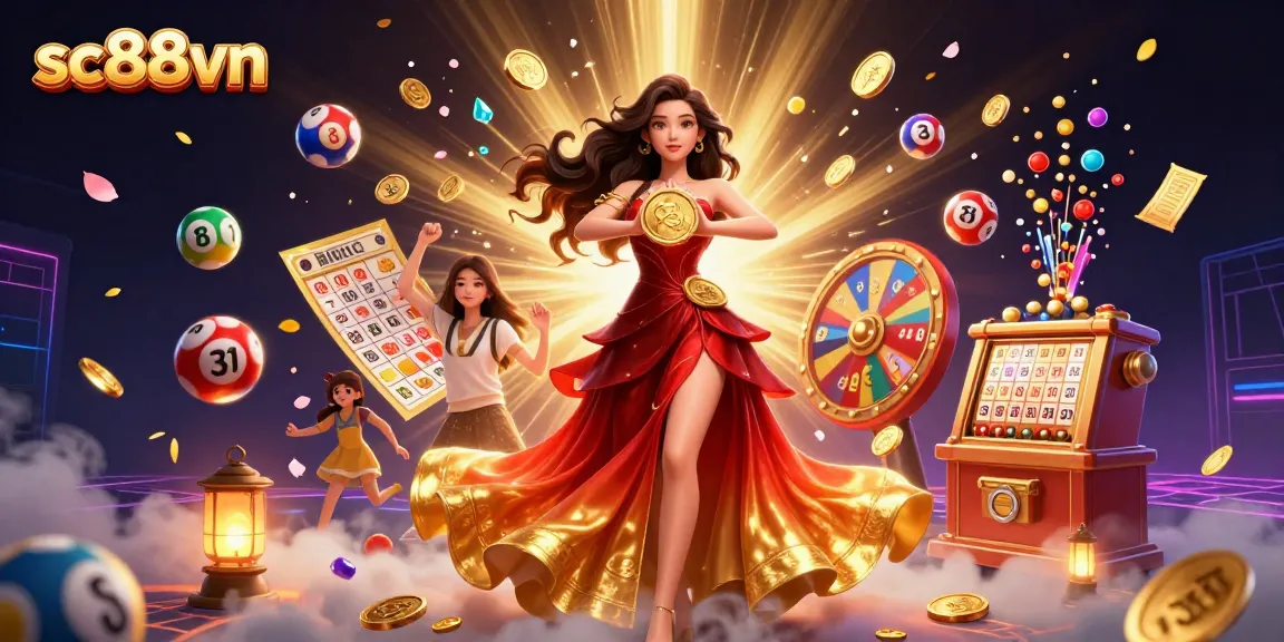 Experience thrilling wins with SC88VN's dynamic casino game promotions featuring colorful lottery elements.
