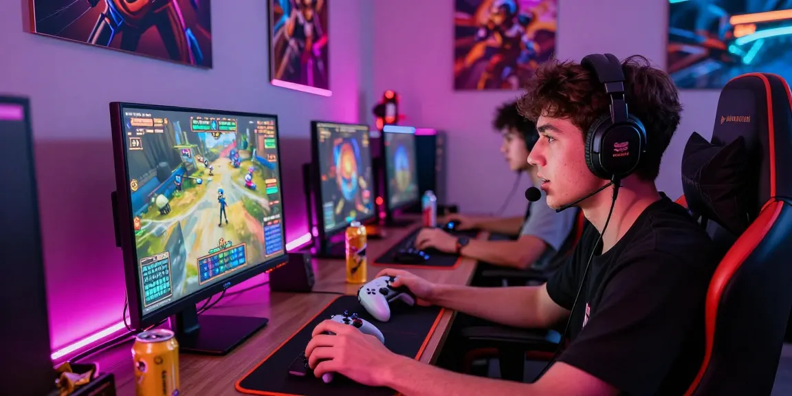 KOMBET168 gaming scene with vibrant atmosphere and engaging decor highlighting the excitement of online gaming.
