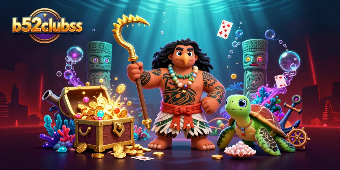b52clubss players enjoy an exciting casino adventure in a vibrant underwater scene full of treasures and games.