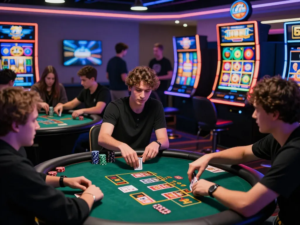 Engaging online casino gaming experience at 23win with players immersed in various games.