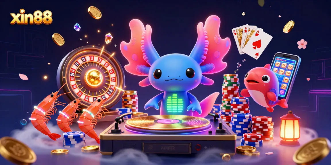 Experience a thrilling gaming scene with xin88, featuring dynamic characters and vibrant casino elements.