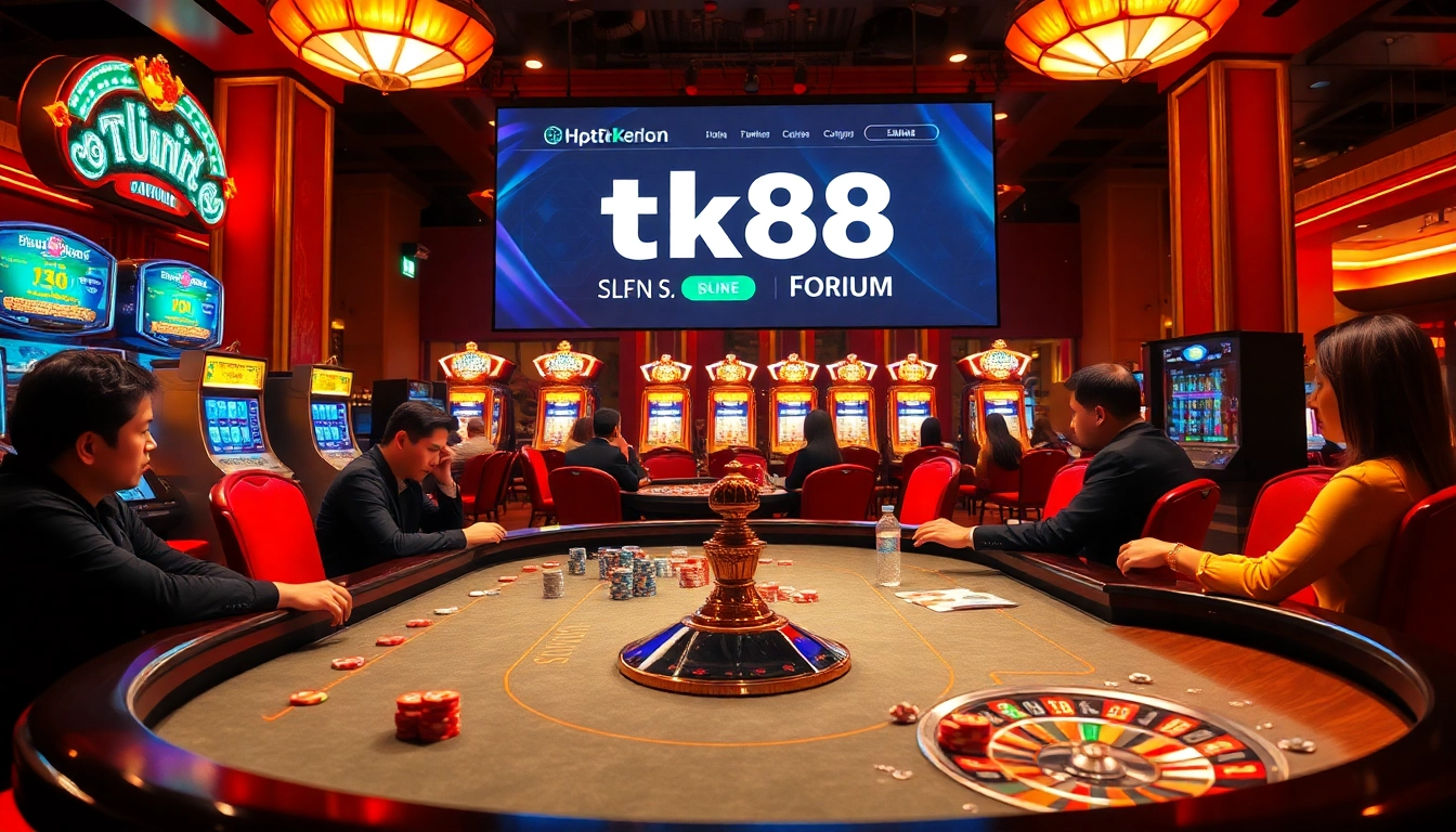 Engaged players at a high-stakes poker table in a luxurious casino setting at http://tk88.forum/.