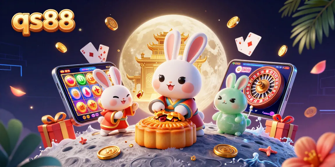 Win big at qs88 with exciting casino games featuring the moon rabbit and poker chips!