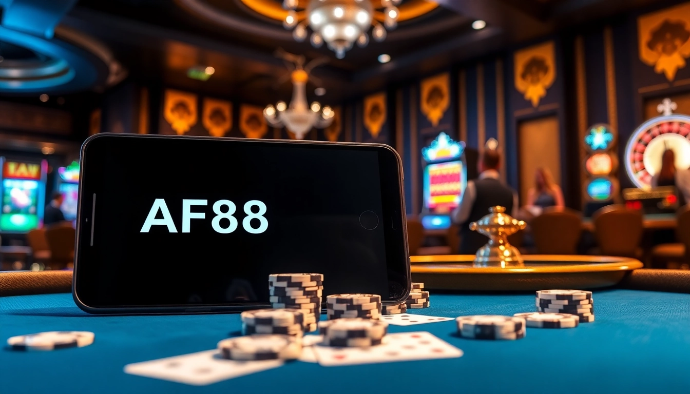 Place your bets with the AF88 app in a luxurious casino atmosphere filled with excitement and sophistication.