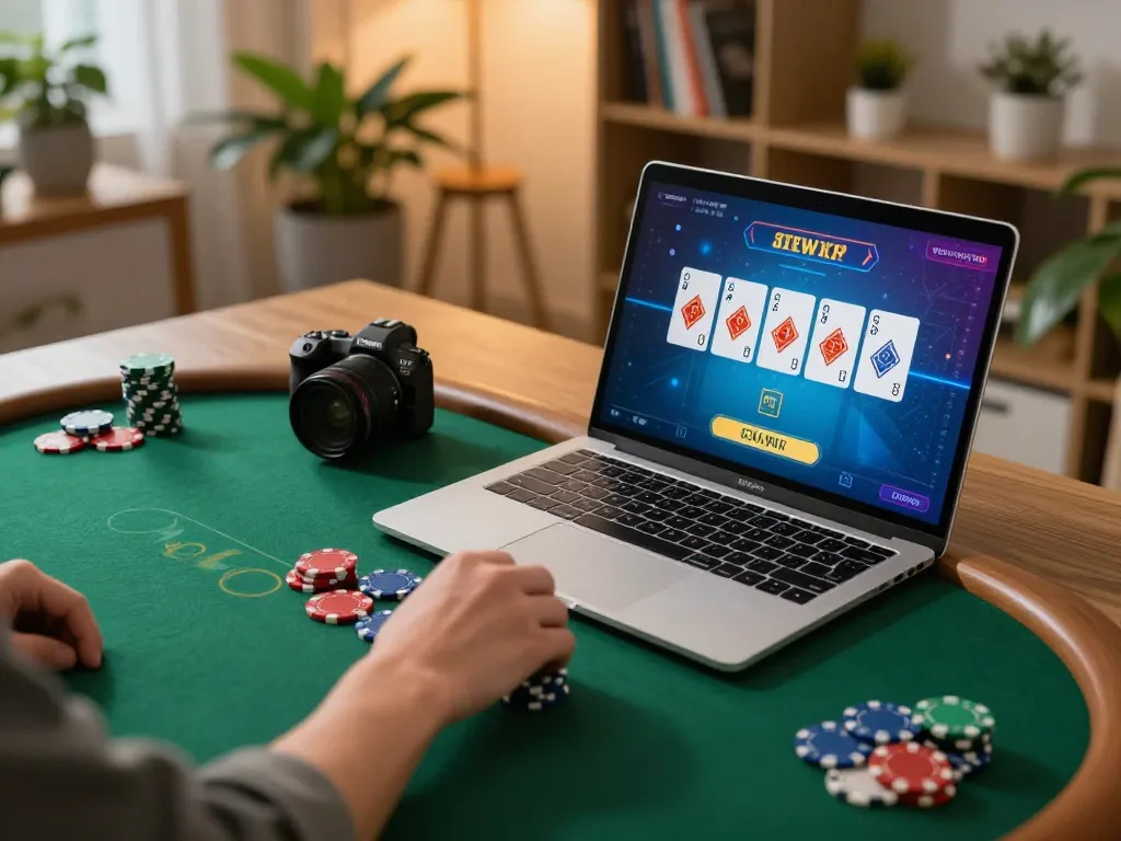 Players enjoy thrilling poker sessions through LLWIN's online platform, showcasing strategic gameplay.