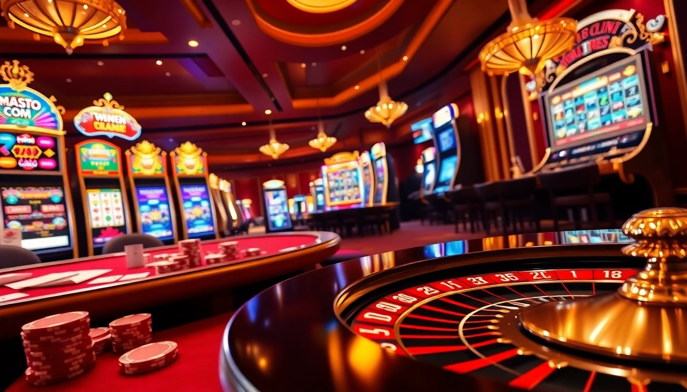 Experience the excitement at 88aa.com with luxurious casino tables and vibrant slot machines.