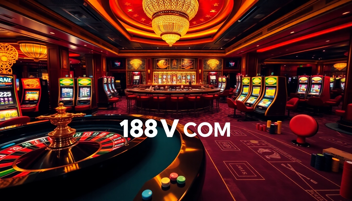 Experience the thrill of games at 188V COM with vibrant tables and exciting slot machines.
