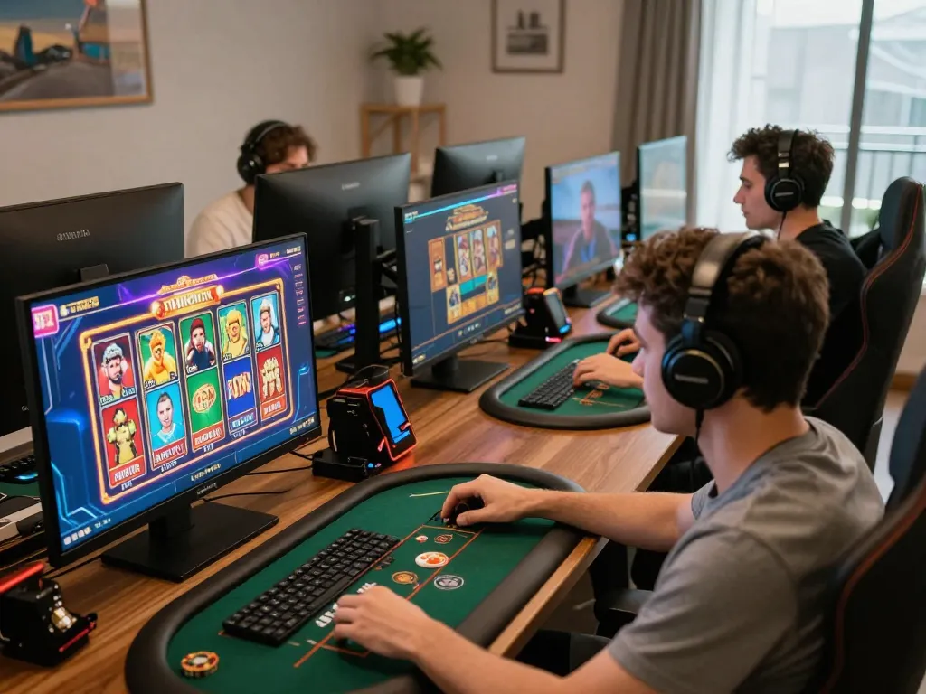 Exciting online gaming experience at Rikvip with vibrant graphics and players engaging in live dealer games.