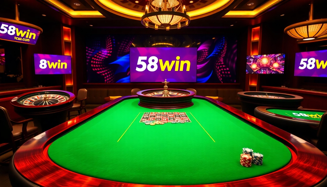 Experience the thrill of betting at 58win.con with vibrant casino scenes and engaging gameplay.
