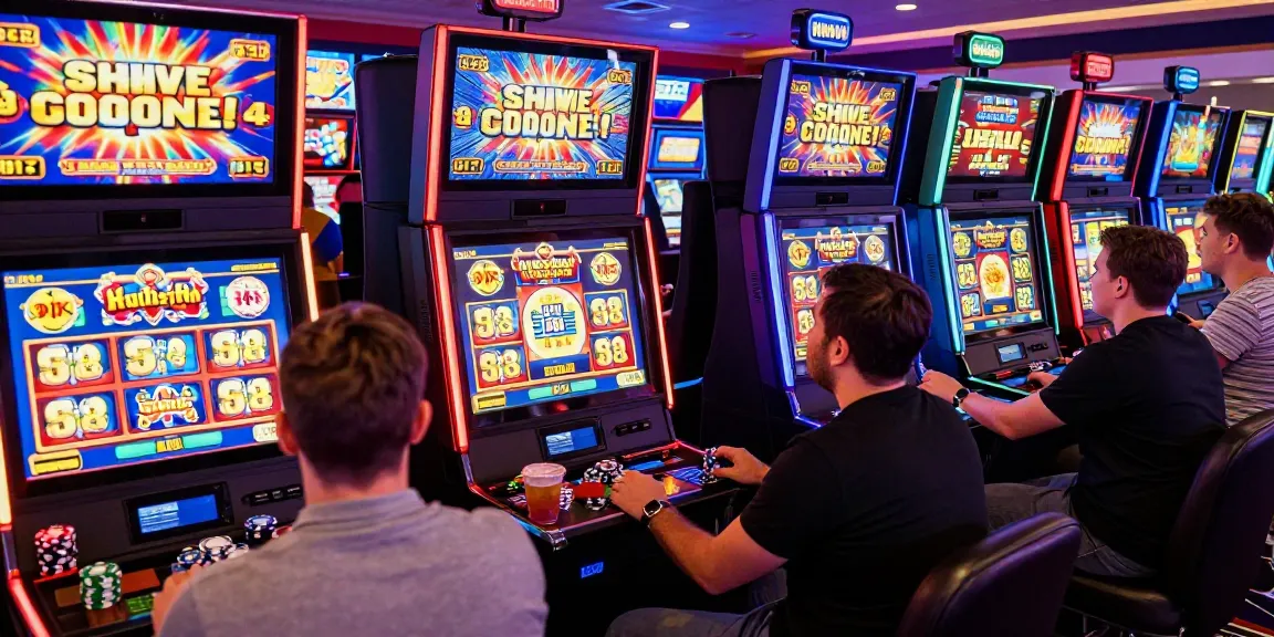 Players enjoying thrilling bonus buy slots UK at a lively online casino.
