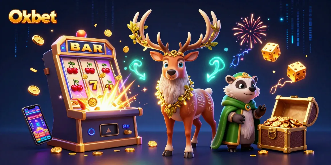 Experience the thrill of Oxbet with a vibrant casino scene showcasing characters and game elements.