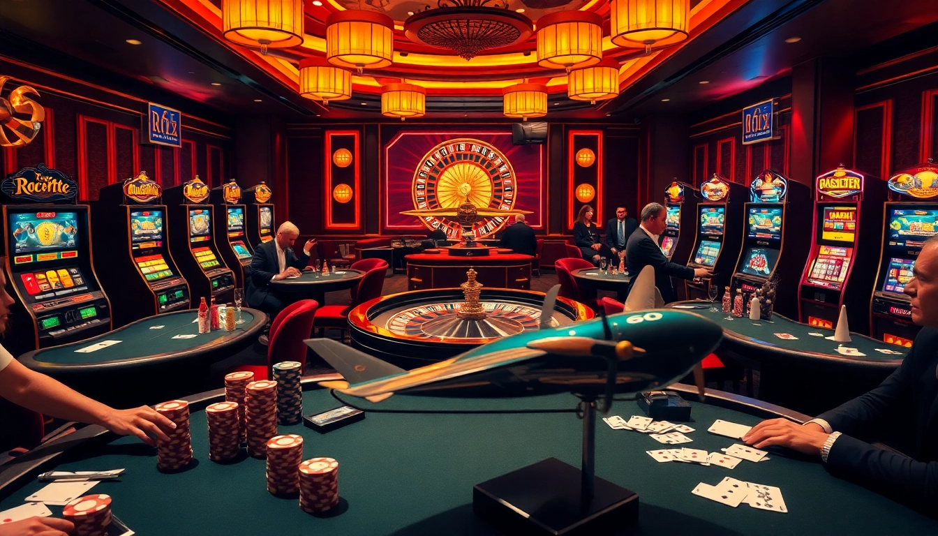 Experience high-stakes gaming with the dh88 Comet model amidst a vibrant casino atmosphere.