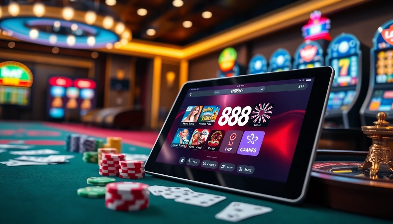 Experience the excitement of gambling with HB88's engaging interface and vibrant casino elements.