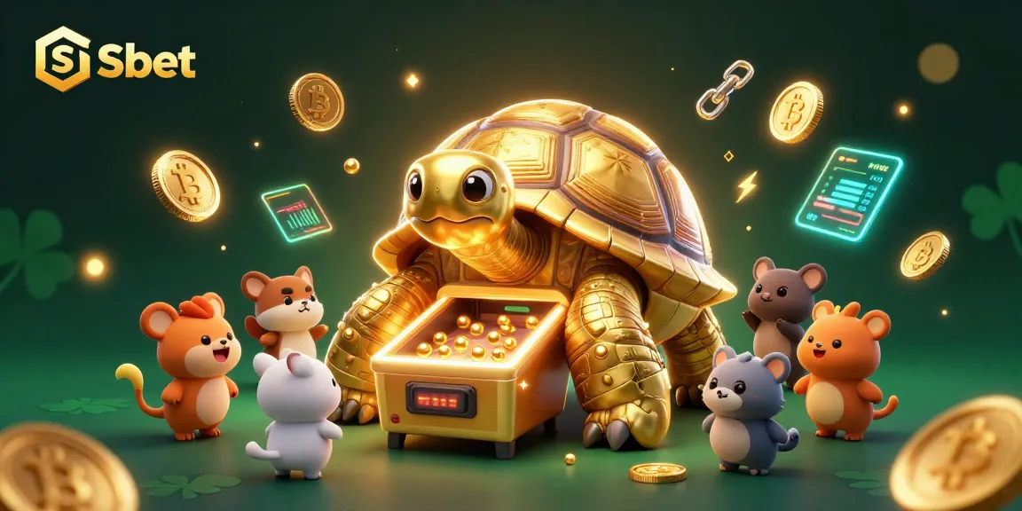 Engage in thrilling Shbet experiences with a colossal tortoise pinball machine featuring crypto coins.