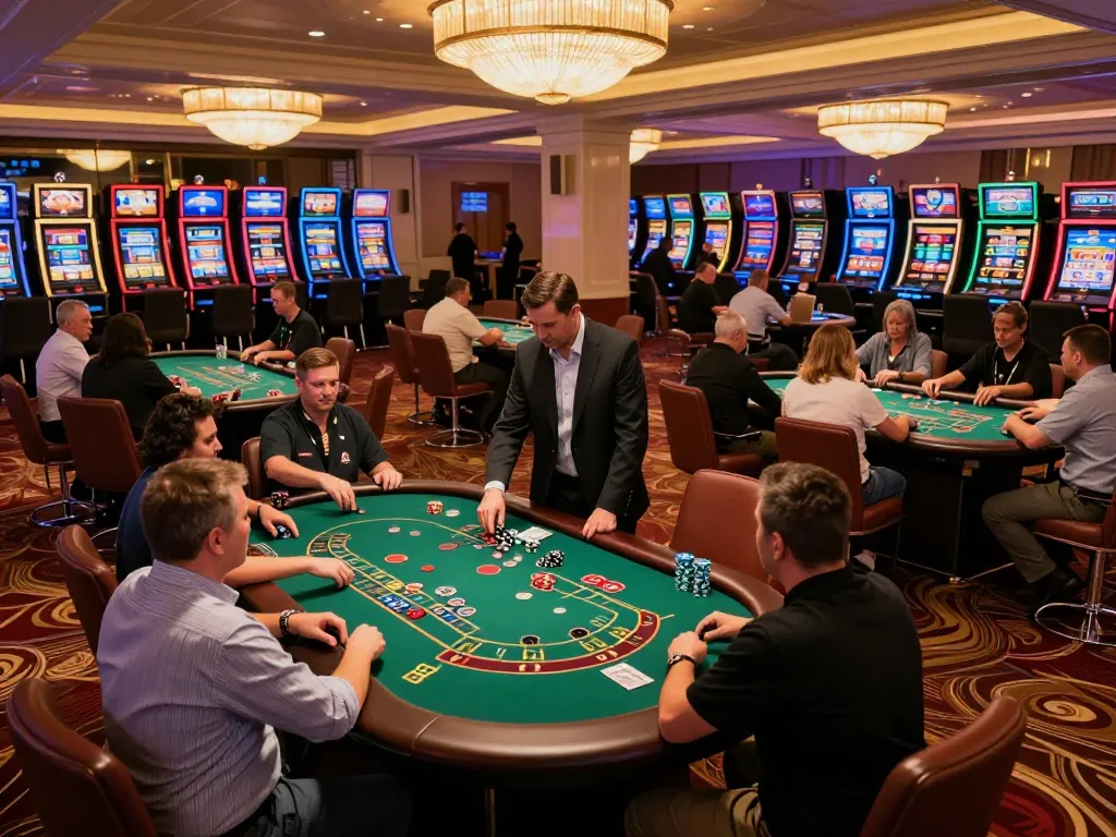 Explore the vibrant atmosphere of trang chủ MAX88 with players enjoying various casino games.