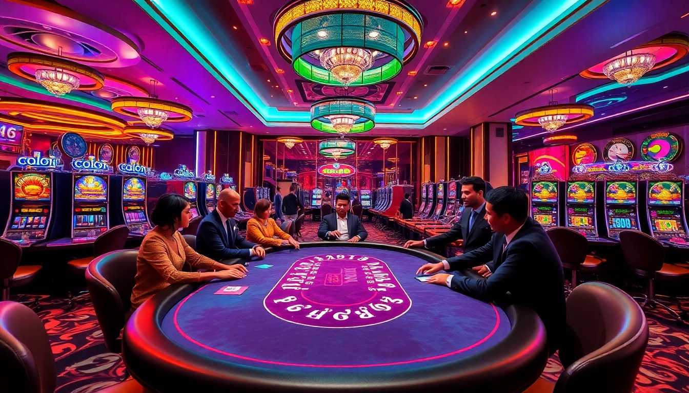 Experience thrilling gaming sessions at https://ok8386s.com/ with vibrant casino tables and slot machines.