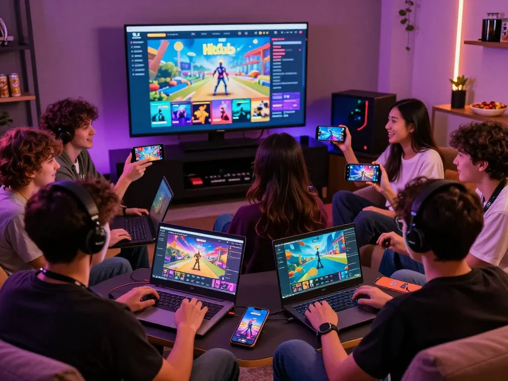 Hitclub gaming experience with friends in a vibrant online environment