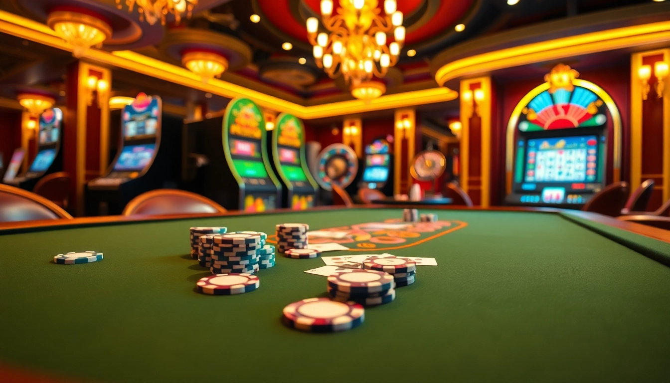 Experience thrilling gameplay at 8day.cn.com with a luxurious poker table and vibrant casino ambience.