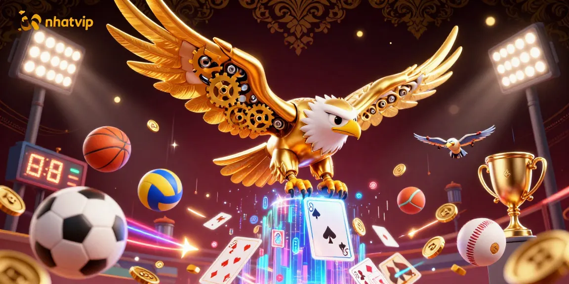Nhatvip players engage with vivid 3D casino elements, diving into thrilling experiences.