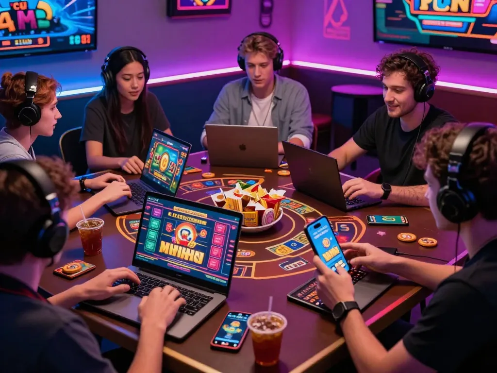 Experience the vibrant online gaming world at go-88.us.com with players enjoying exciting games on various devices.