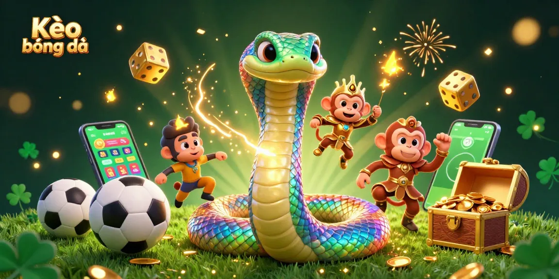 Kèo bóng đá scene depicting a vibrant sports betting atmosphere with dynamic characters and casino elements.