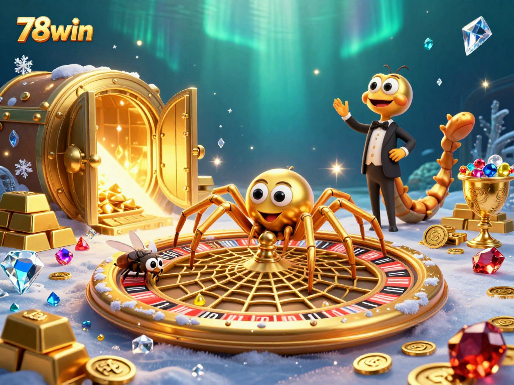 Experience thrilling gameplay at 78win with a stunning 3D casino scene featuring exciting elements.