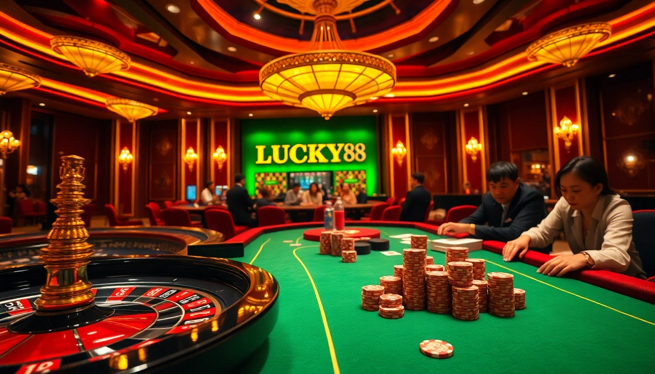 LUCKY88 casino players strategizing their next big win at the roulette table.