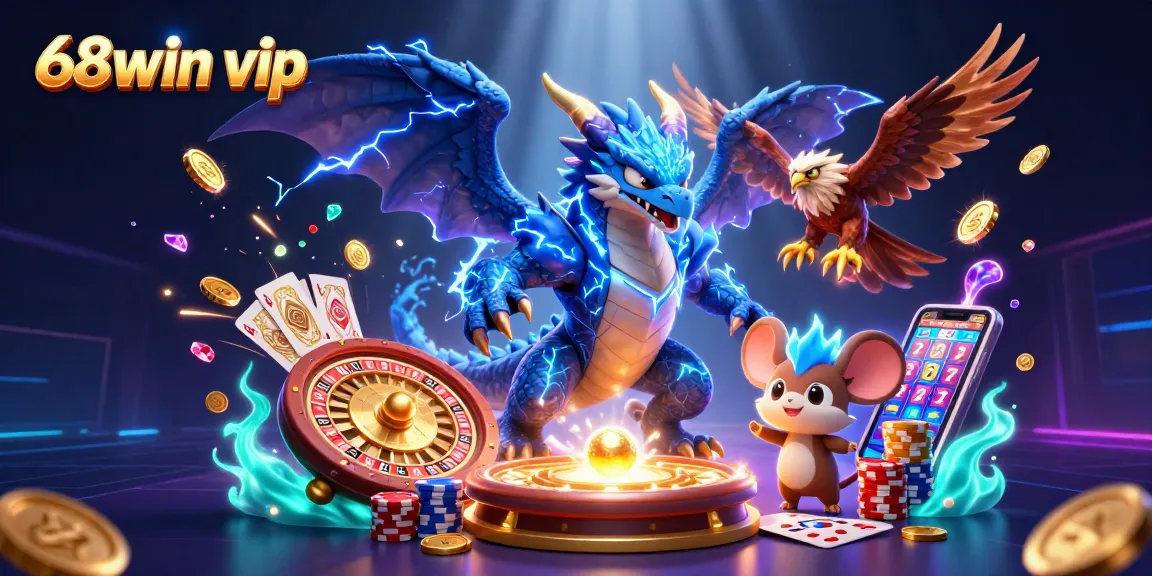 Experience the excitement of 68win vip with dynamic gaming visuals and rich casino elements.