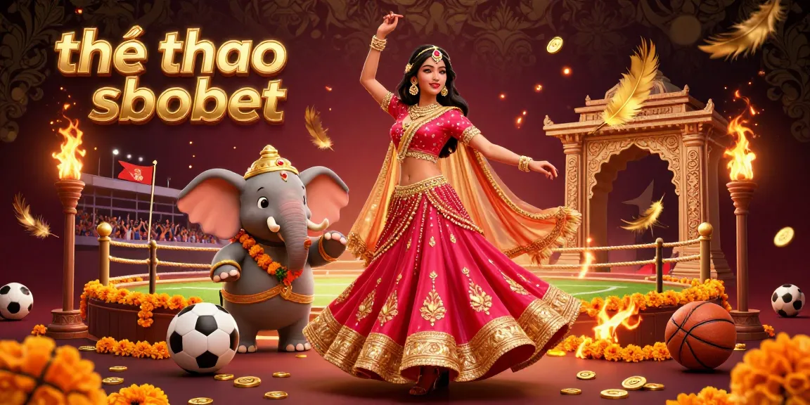 Engage in thể thao sbobet with energetic sports betting excitement, featuring Asian elements and vibrant colors.