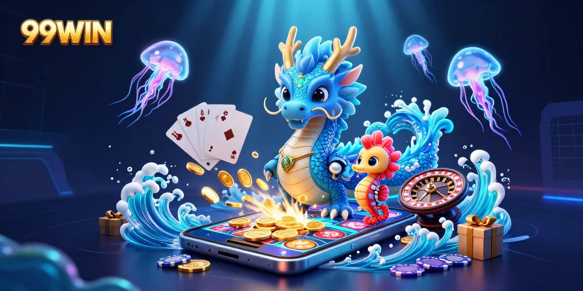 Engage with 99WIN's dynamic online gambling world, featuring thrilling casino games and lively 3D characters.