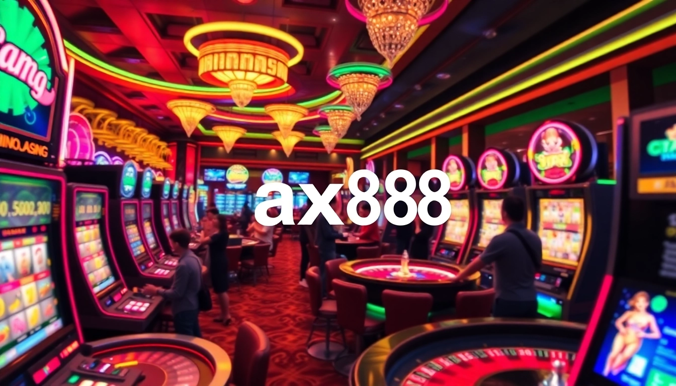 Experience the excitement of ax88 casino gaming with vibrant slot machines and enthusiastic players.