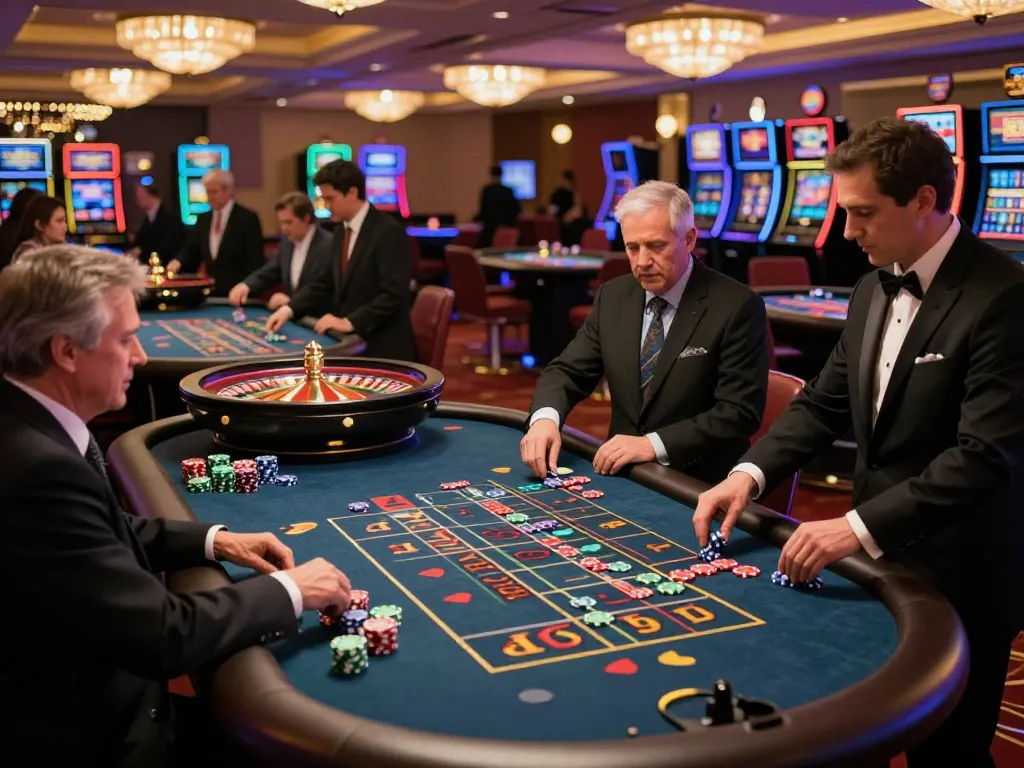 Players engaged in thrilling roulette action in a lively casino, enhancing the experience with Dwin-inspired designs and strategic bets.