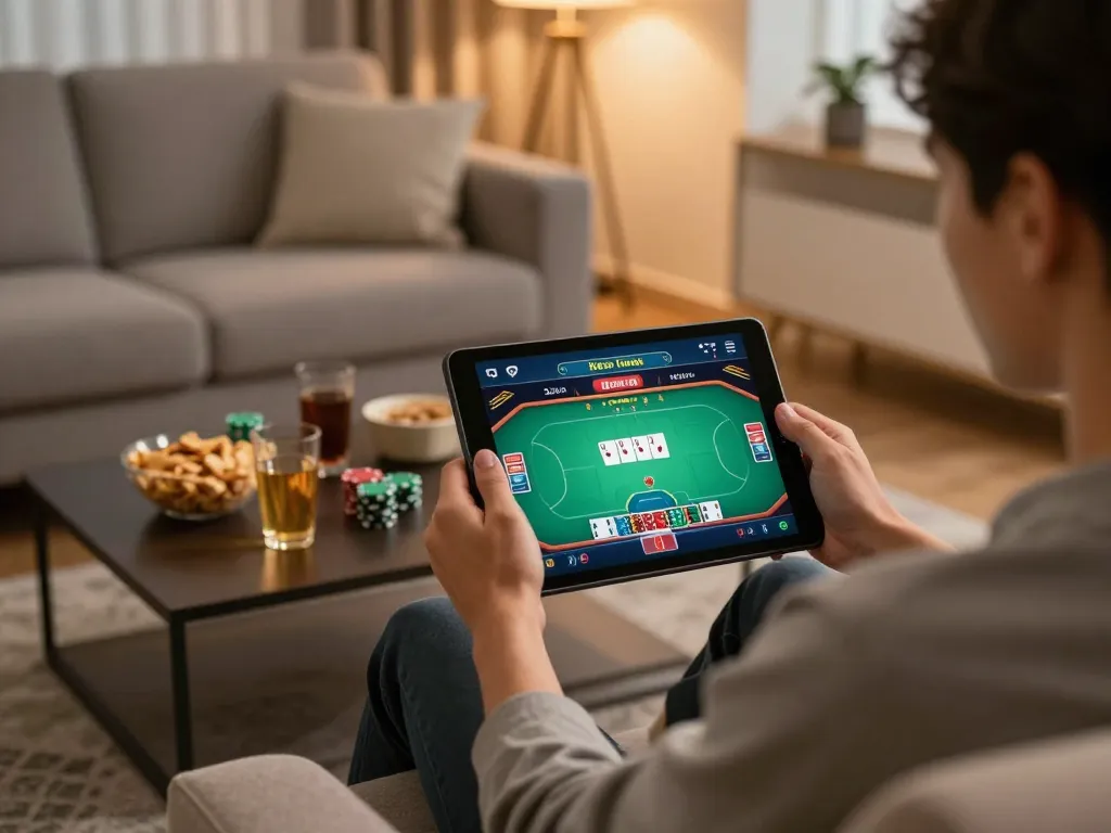 Experience the excitement of playing poker with nhà cái jun88 from a cozy home setup.
