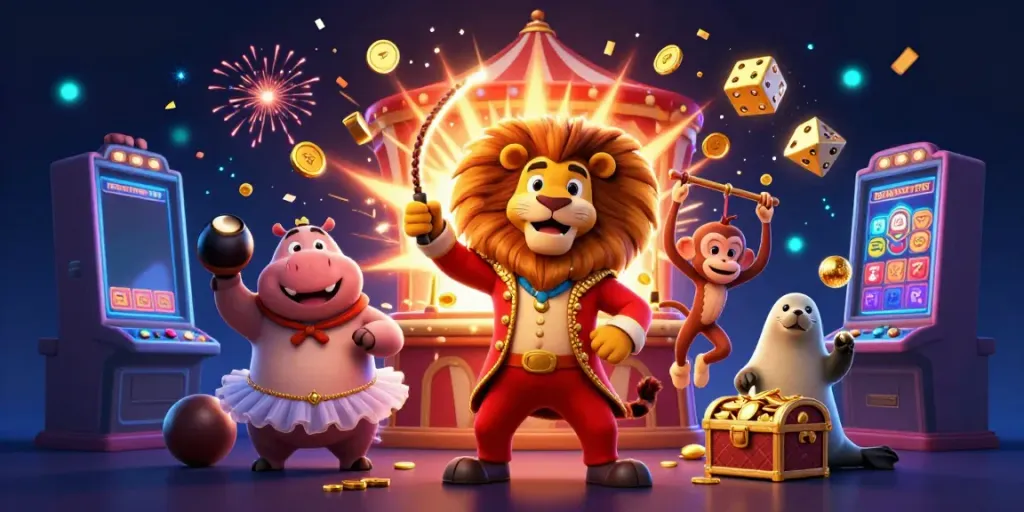 Experience the thrill of winning at vipwinmobile with vibrant characters and dynamic casino elements.