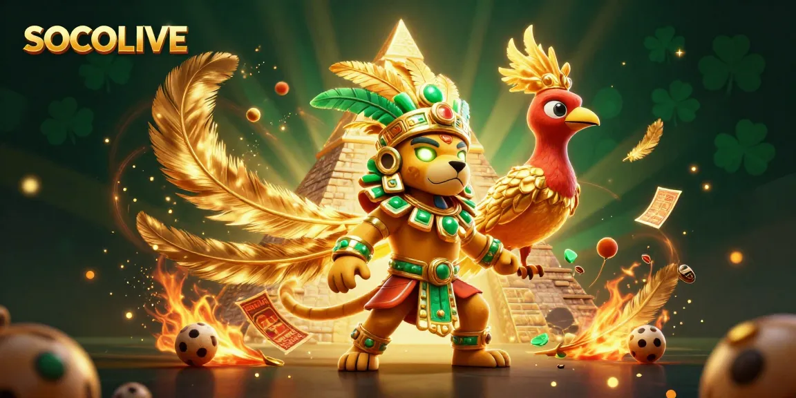 SOCOLIVE showcases an exciting 3D illustration featuring sports betting elements like trophies and betting slips.
