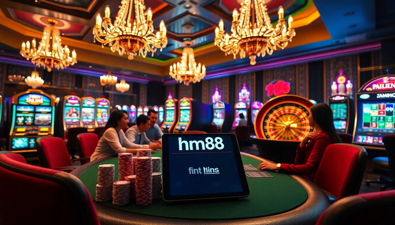 Players enjoying a game, showcasing the vibrant atmosphere of the hm88 link casino experience.