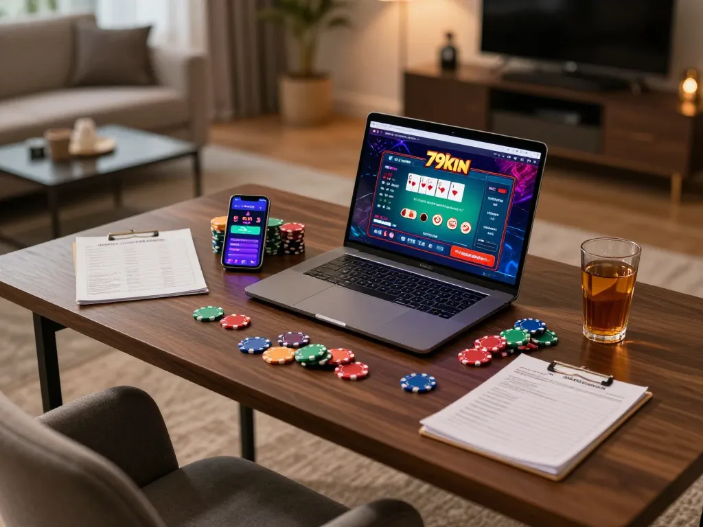 Engaged in a thrilling 79kin online poker game setup with vibrant interface and competitive ambiance.