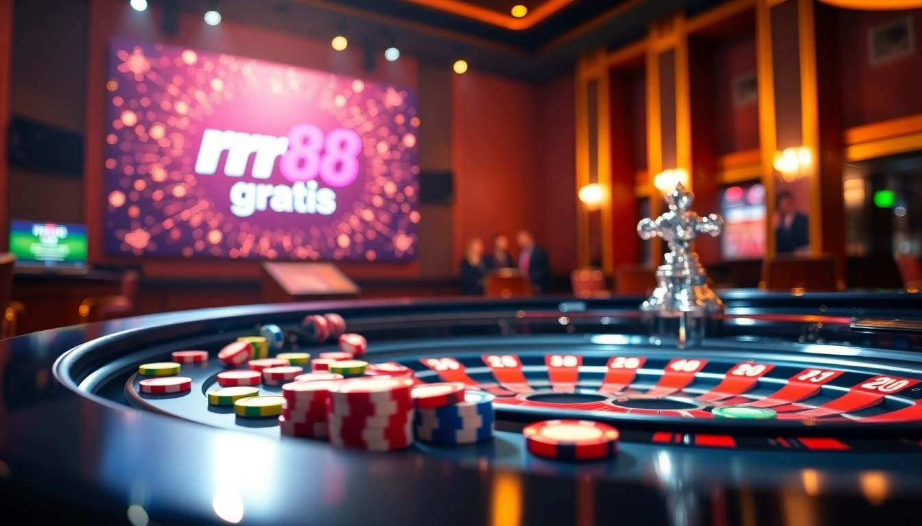 Experience the thrill of rr88 gratis with a dynamic roulette table in an online casino.