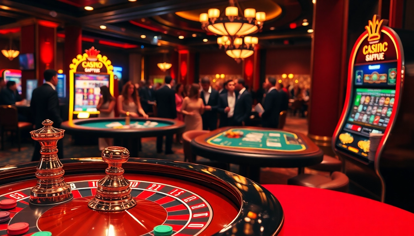 Experience the vibrant gambling scene with a roulette wheel and poker action at https://mm88.bar/.