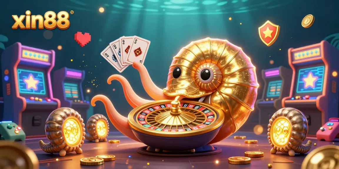 Experience the excitement at xin88 with a vibrant 3D casino scene filled with unique game elements.