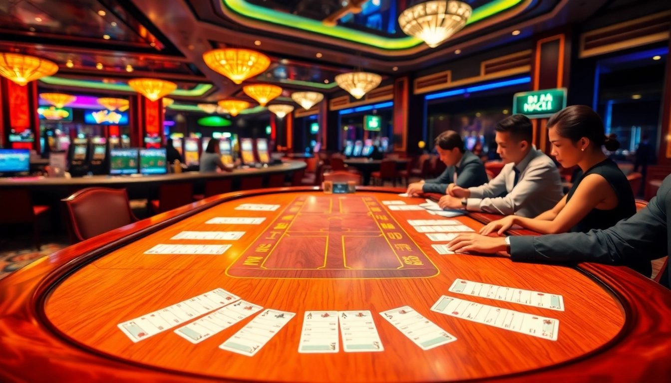 Xóc đĩa phổ biến ở Đông Nam Á depicted in a luxurious casino scene, inviting players to engage.