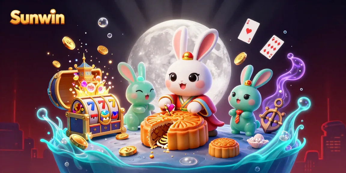 Engage with Sunwin's thrilling slot action featured in a vibrant 3D illustration.