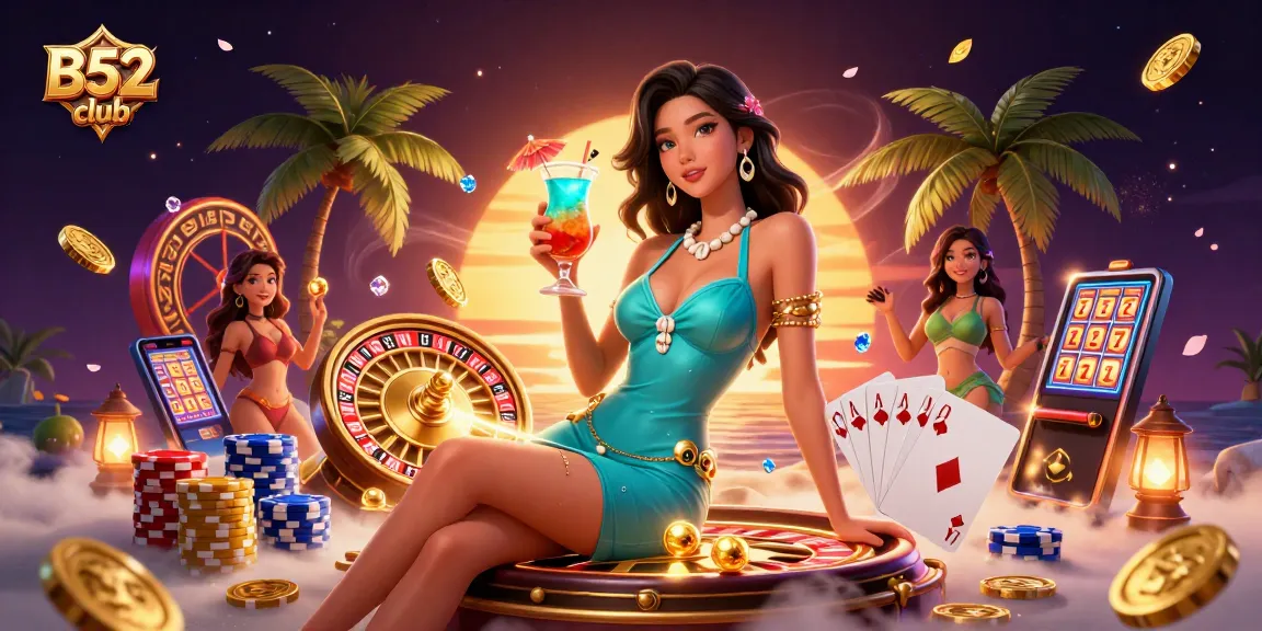 Experience exciting gameplay at B52club with vibrant casino elements and a tropical vibe.