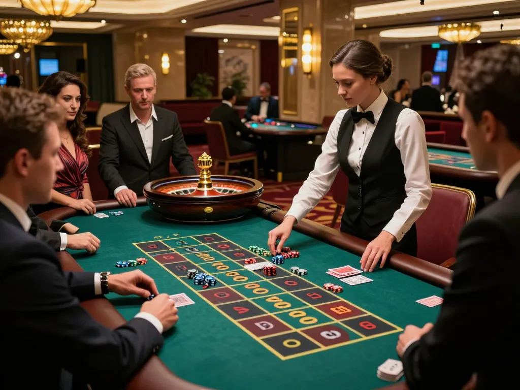 Experience the thrill of roulette at 78winvina with players engaged in strategic betting.