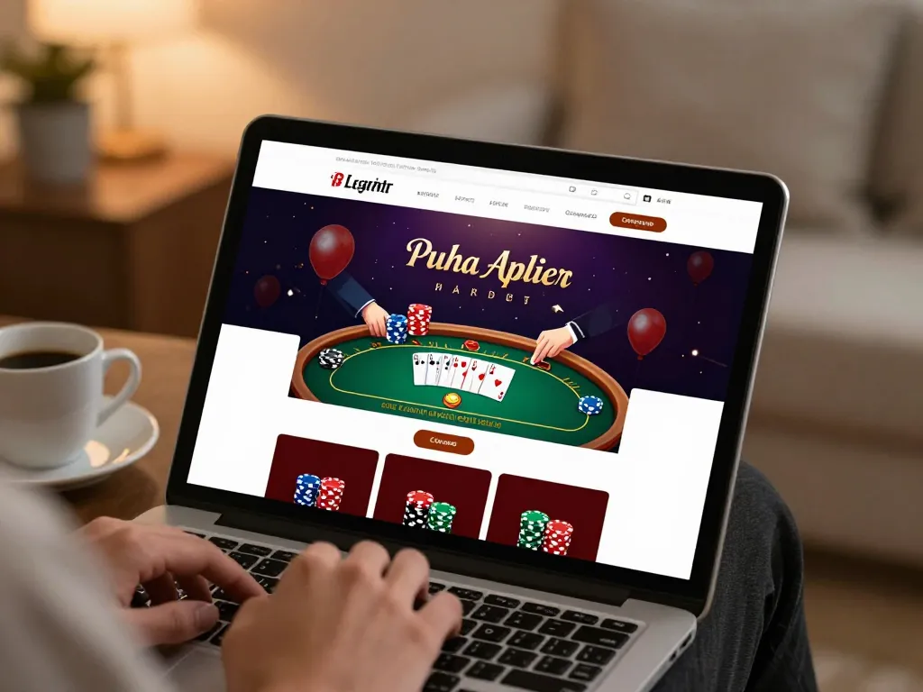 Player engaging with xin88 poker game interface on a tablet in a cozy home setting