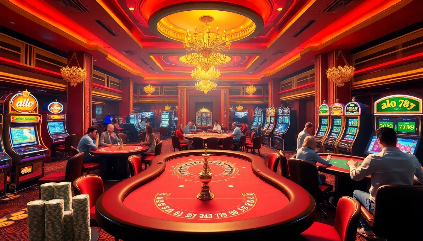 Experience the thrill of gambling with alo 789 in a luxurious casino setting.