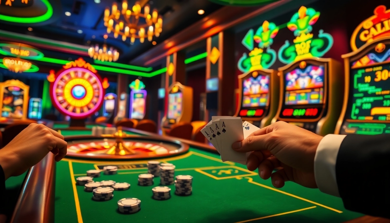 Experience the thrill of gambling with nhà cái uy tín OK8386 in a vibrant casino scene.