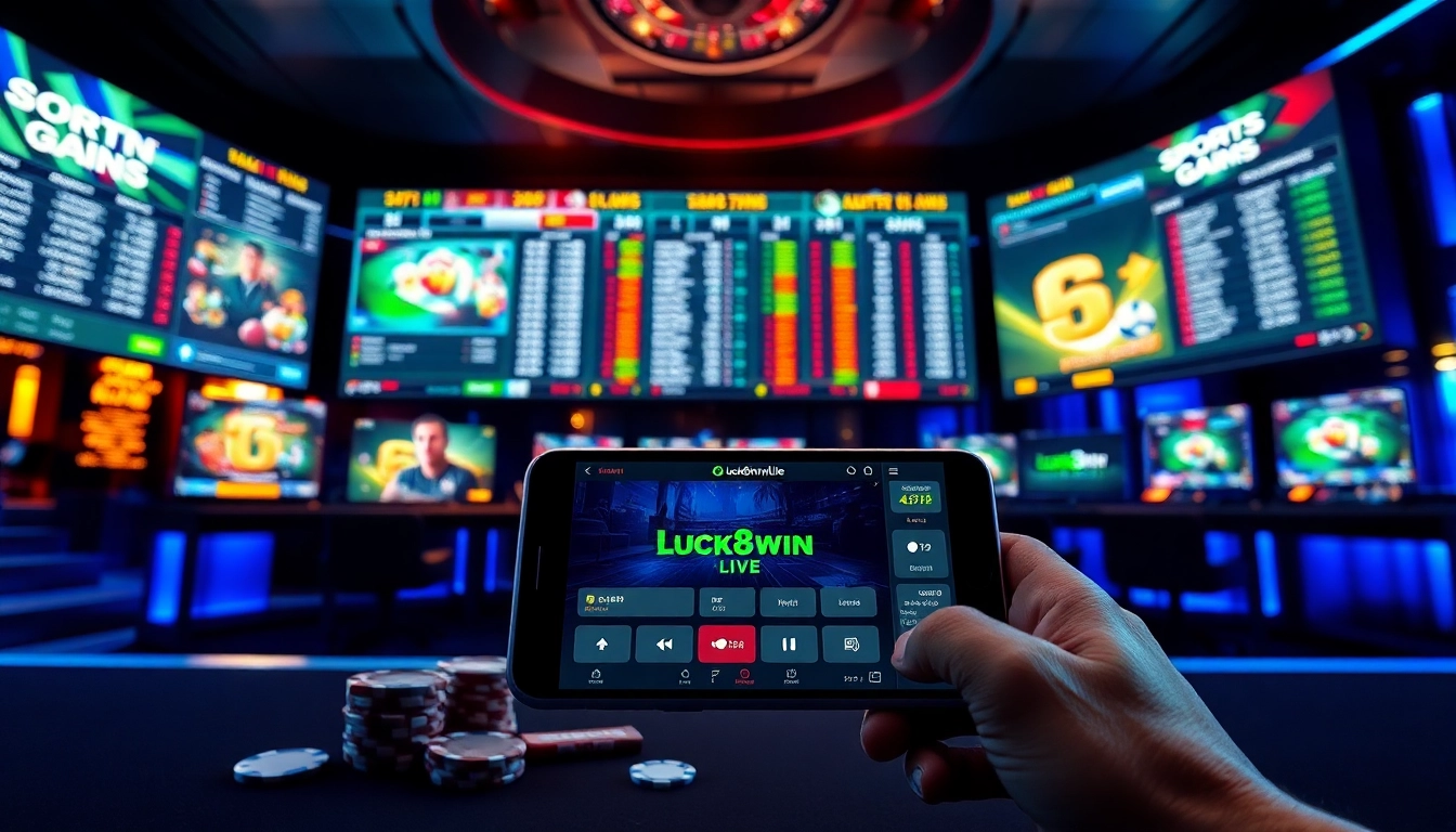Exciting online gaming environment showcasing luck8win.live with sleek interfaces and vibrant games.